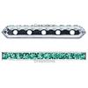 Dreamtime Crystal DC 77725 Rondelle Spacer Bars 4 Hole Emerald/Silver